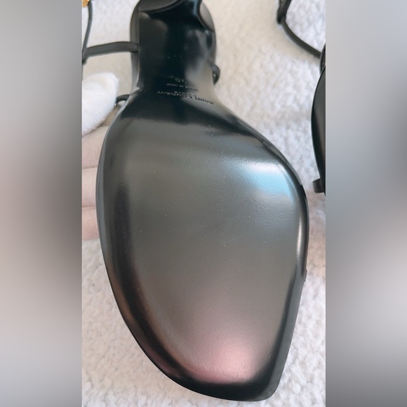 Saint Laurent Date 110 Leather Sandal in black - Picture 11 of 16